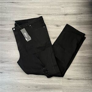 Good Counsel Men’s Plus Size 58WX34 Distressed Thurmond Taper Jeans Black